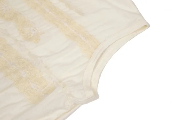 トリココムデギャルソンtricot COMME des GARCONS コットンフェルト刺繍タンクトップ 生成りM位 K-108484_005