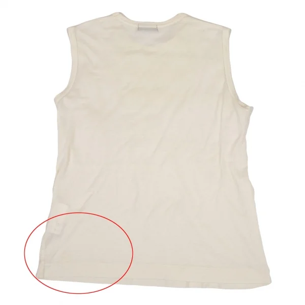 トリココムデギャルソンtricot COMME des GARCONS コットンフェルト刺繍タンクトップ 生成りM位 K-108484_009