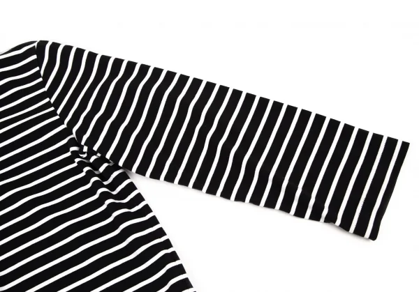 トリココムデギャルソンtricot COMME des GARCONS 襟テープ切替ボーダーカットカーディガン 黒白M位 K-108487_005