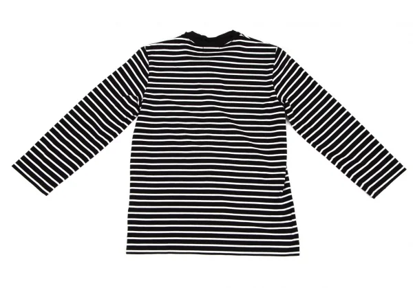 トリココムデギャルソンtricot COMME des GARCONS 襟テープ切替ボーダーカットカーディガン 黒白M位 K-108487_009