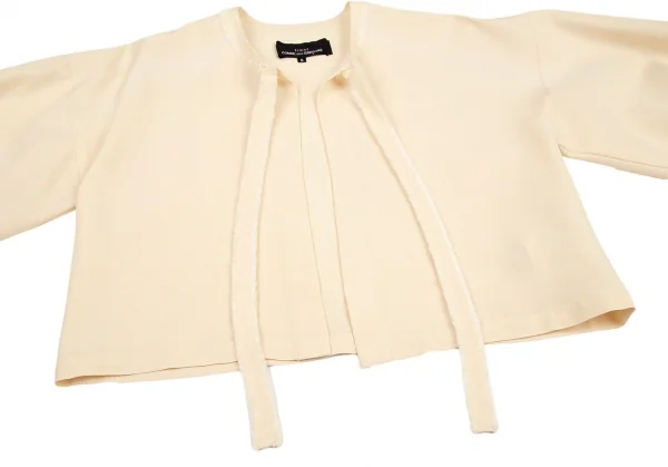 トリココムデギャルソンtricot COMME des GARCONS モヘヤ混シルクウールリボンカーディガン ベージュS K-108489_011