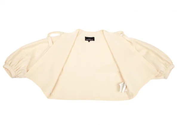 トリココムデギャルソンtricot COMME des GARCONS モヘヤ混シルクウールリボンカーディガン ベージュS K-108489_012