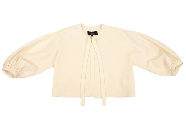 トリココムデギャルソンtricot COMME des GARCONS モヘヤ混シルクウールリボンカーディガン ベージュS K-108489_002