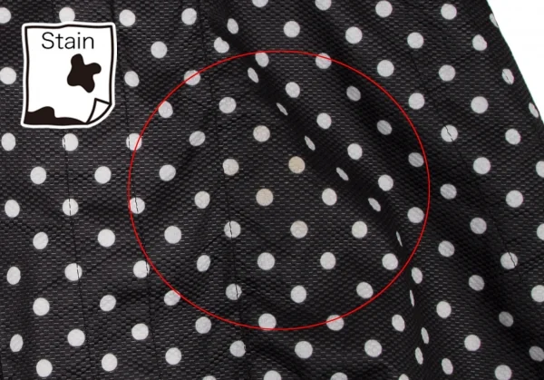 コムデギャルソンCOMME des GARCONSドット裏フリル装飾不織布ロングジャケット 黒白M K-108503_011