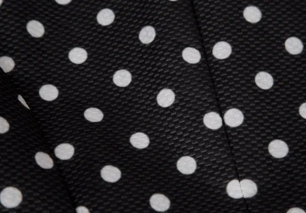 コムデギャルソンCOMME des GARCONSドット裏フリル装飾不織布ロングジャケット 黒白M K-108503_017