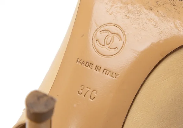 シャネルCHANEL ポインテッドトゥヒールパンプス ベージュ37(23位) K-108511_016