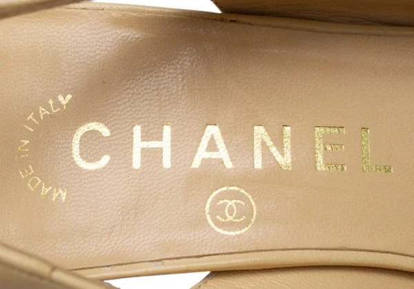 シャネルCHANEL ポインテッドトゥヒールパンプス ベージュ37(23位) K-108511_017