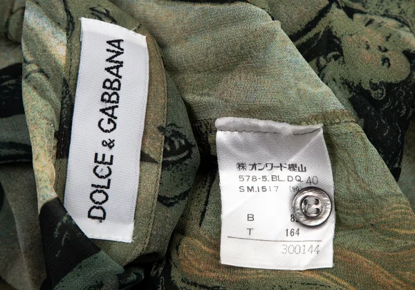 ドルチェ&ガッバーナDOLCE&GABBANA ポリヴィーナス誕生プリントシャツ 緑他40 K-108518_015