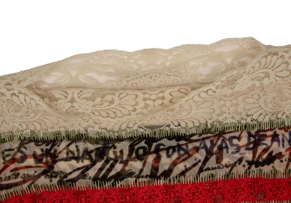 ジャンポールゴルチエ マイユJean Paul GAULTIER AILLE レース切替グラフィティプリントパワーネットトップス マルチM K-108527_004