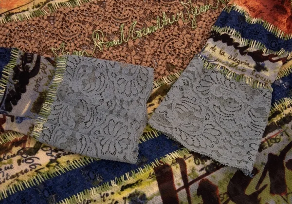 ジャンポールゴルチエ マイユJean Paul GAULTIER AILLE レース切替グラフィティプリントパワーネットトップス マルチM K-108527_006