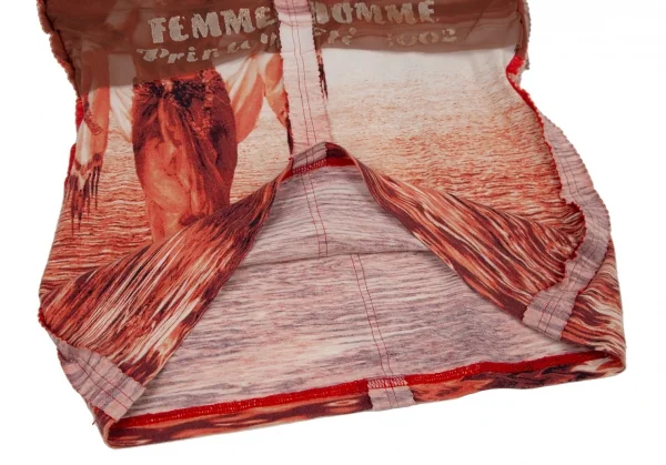 ジャンポールゴルチエ ファムJean Paul GAULTIER FEMME ショルダーパット付きピンキングカットノースリーブ 茶他40 K-108531_012
