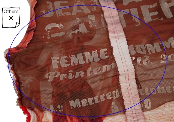 ジャンポールゴルチエ ファムJean Paul GAULTIER FEMME ショルダーパット付きピンキングカットノースリーブ 茶他40 K-108531_016