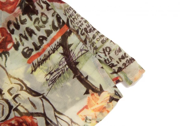 ジャンポールゴルチエ ファムJean Paul GAULTIER FEMME ローズグラフィックプリントチュニックブラウス マルチ40 K-108533_011