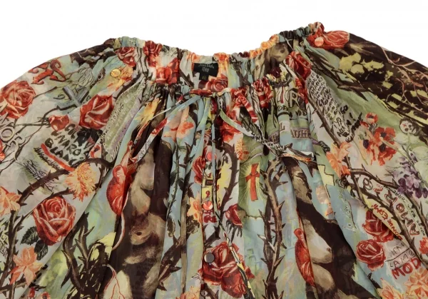 ジャンポールゴルチエ ファムJean Paul GAULTIER FEMME ローズグラフィックプリントチュニックブラウス マルチ40 K-108533_003