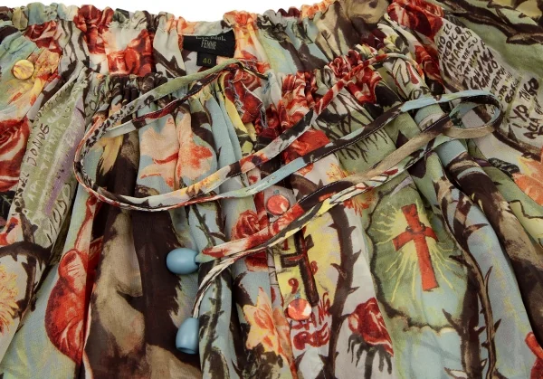 ジャンポールゴルチエ ファムJean Paul GAULTIER FEMME ローズグラフィックプリントチュニックブラウス マルチ40 K-108533_004