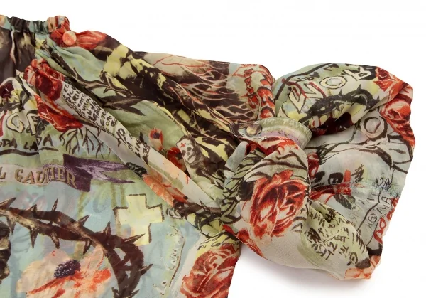 ジャンポールゴルチエ ファムJean Paul GAULTIER FEMME ローズグラフィックプリントチュニックブラウス マルチ40 K-108533_008