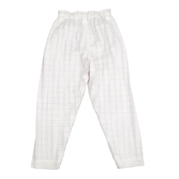 イッセイミヤケISSEY MIYAKE  キューブパッチテーパードパンツ 白1 K-108549_008