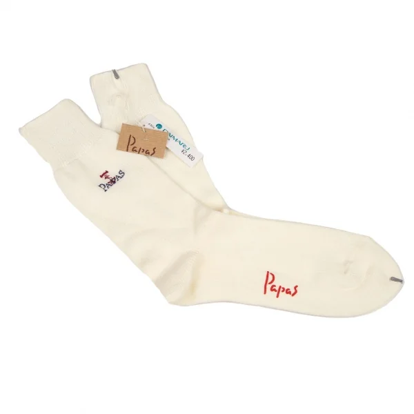 Papas Embroidery Socks White About US 7~9 K-108566_001