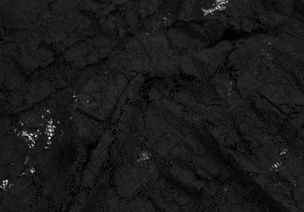 ジュンヤワタナベマンピンク コムデギャルソンJUNYA WATANABE MAN PINK COMME des GARCONS裾カッティングレースシースルースカート 黒M K-108586_007