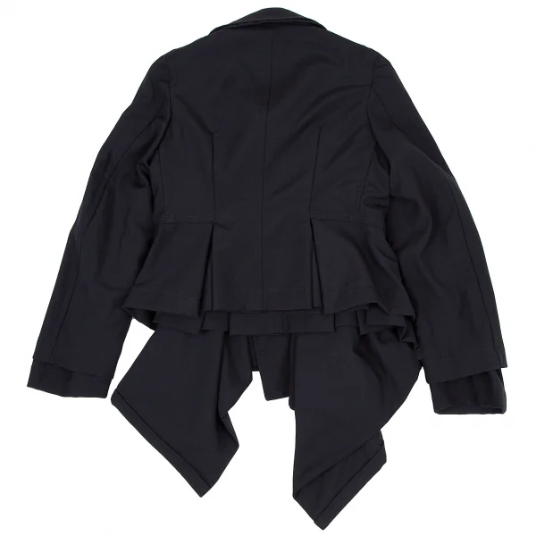 コムデギャルソンCOMME des GARCONS ウールレイヤードポケットデザインジャケット 紺S K-108587_016