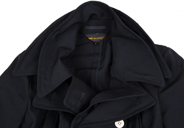 コムデギャルソンCOMME des GARCONS ウールレイヤードポケットデザインジャケット 紺S K-108587_005