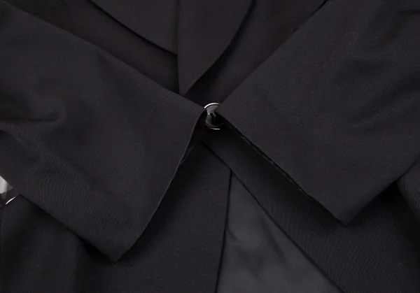 ジュンヤワタナベ コムデギャルソンJUNYA WATANABE COMME des GARCONSウールギャバサイドPVCくり抜きジャケット 黒M K-108590_007