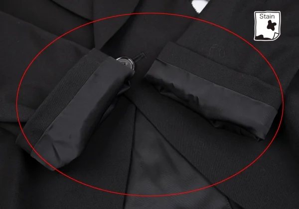 ジュンヤワタナベ コムデギャルソンJUNYA WATANABE COMME des GARCONSウールギャバサイドPVCくり抜きジャケット 黒M K-108590_008