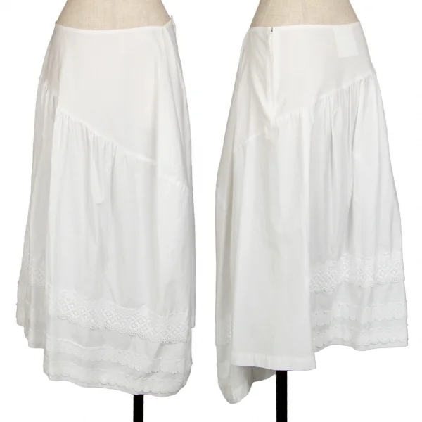 コムデギャルソンCOMME des GARCONS 裾レースカーブ切替スカート