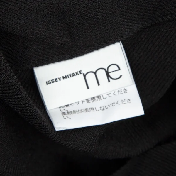 イッセイミヤケ ミーISSEY MIYAKE me ヘリンボーンプリーツラップスカート 黒F K-108604_016