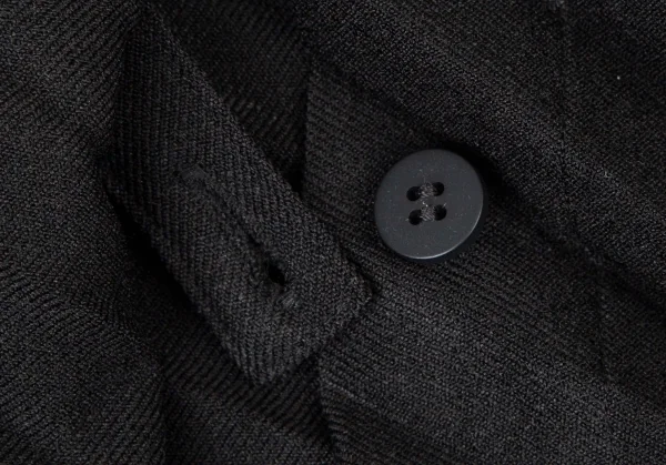 イッセイミヤケ ミーISSEY MIYAKE me ヘリンボーンプリーツラップスカート 黒F K-108604_009