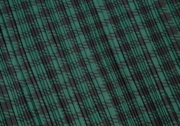 プリーツプリーズPLEATS PLEASE シェパードチェックプリーツトリミングワンピース 緑黒3 K-108614_009