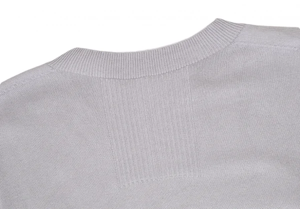 プリーツプリーズPLEATS PLEASE コットンカシミヤニットワンピース グレー3 K-108626_011