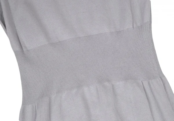 プリーツプリーズPLEATS PLEASE コットンカシミヤニットワンピース グレー3 K-108626_012