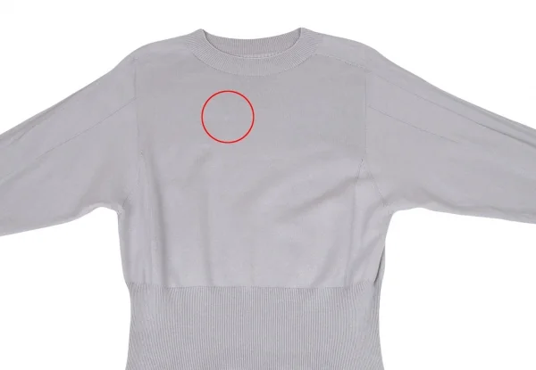 プリーツプリーズPLEATS PLEASE コットンカシミヤニットワンピース グレー3 K-108626_003