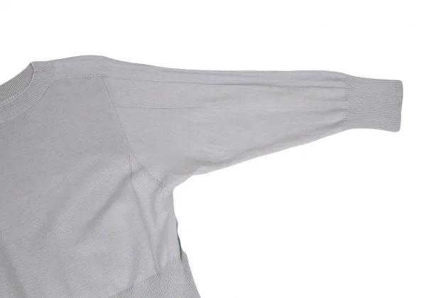 プリーツプリーズPLEATS PLEASE コットンカシミヤニットワンピース グレー3 K-108626_006
