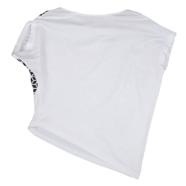 イッセイミヤケISSEY MIYAKE ジオメトリックラバープリントトップス 白黒2 K-108632_009