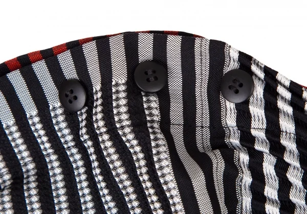 ISSEY MIYAKE SUNSET Striped Pleats T Shirt & Skirt  K-108655_018