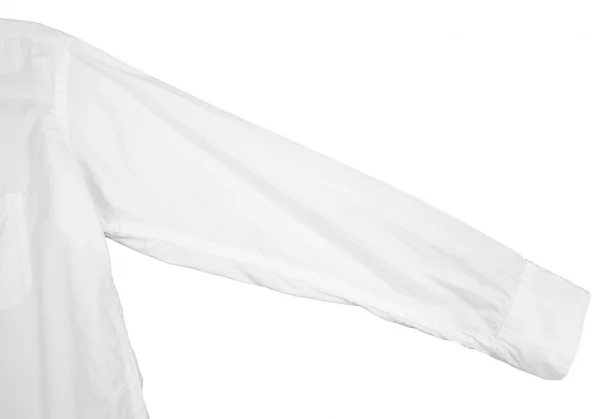 ヨウジヤマモト プールオムYohji Yamamoto POUR HOMME フロントカーブ切替ボウタイ比翼シャツ 白4 K-108683_006