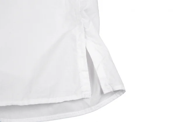 ヨウジヤマモト プールオムYohji Yamamoto POUR HOMME フロントカーブ切替ボウタイ比翼シャツ 白4 K-108683_010