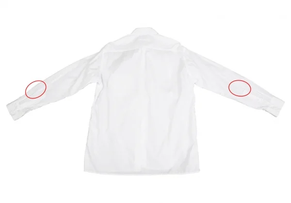 ヨウジヤマモト プールオムYohji Yamamoto POUR HOMME フロントカーブ切替ボウタイ比翼シャツ 白4 K-108683_013