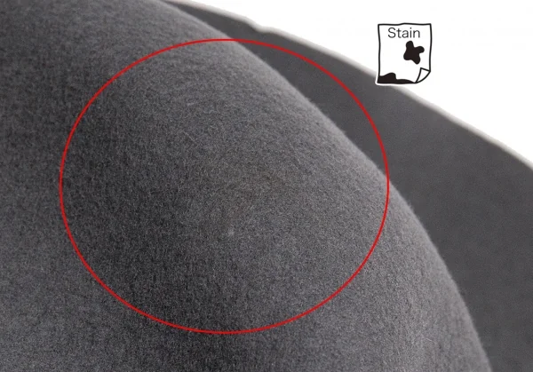 ワイズY's ウールリボンフェルトハット ブルーグレー K-108686_010