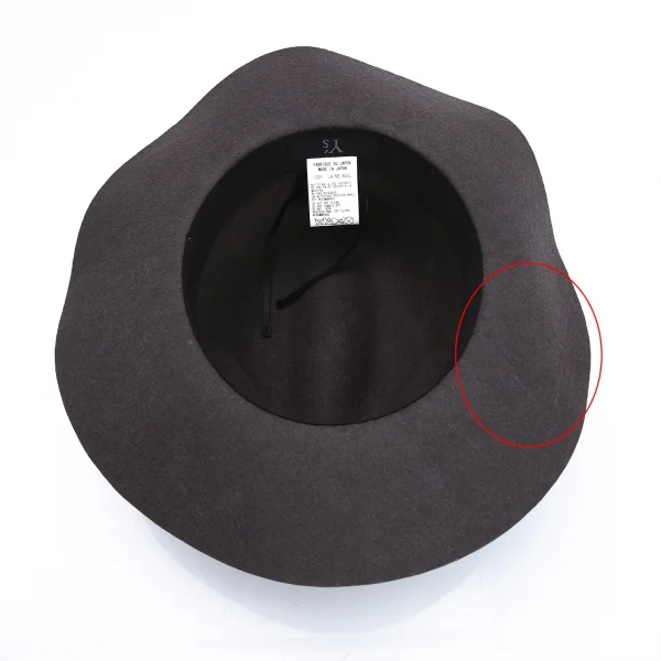 ワイズY's ウールリボンフェルトハット ブルーグレー K-108686_011