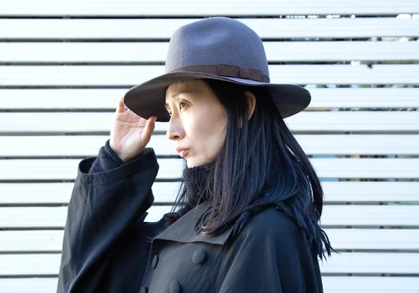 ワイズY's ウールリボンフェルトハット ブルーグレー K-108686_013