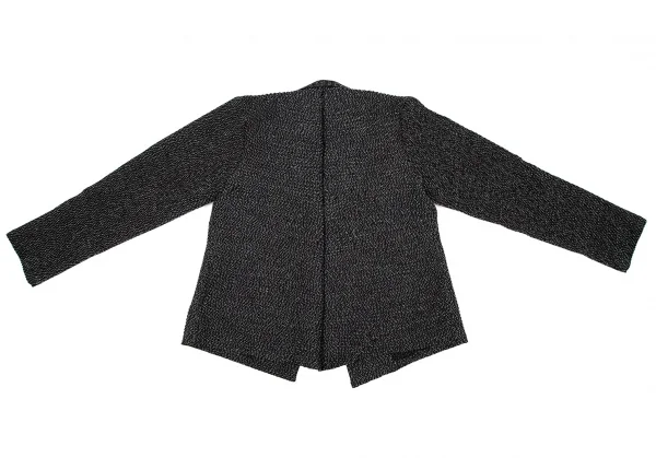 イッセイミヤケISSEY MIYAKE ステッチ編み1Bジャケット 黒白M位 K-108691_009