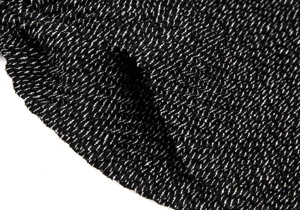 イッセイミヤケISSEY MIYAKE ステッチ編みベルテッドワイドパンツ 黒白M位 K-108692_006