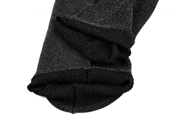 イッセイミヤケISSEY MIYAKE ステッチ編みベルテッドワイドパンツ 黒白M位 K-108692_008