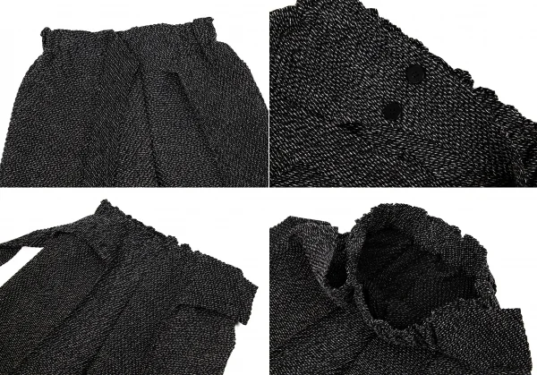 イッセイミヤケISSEY MIYAKE ステッチ編みセットアップ 黒白M位 K-108693_013