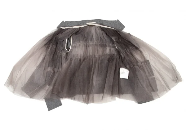 コムデギャルソンCOMME des GARCONS メッシュフェルト貼り付けジャケット グレーS K-108707_009