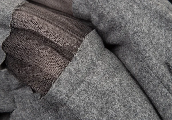 コムデギャルソンCOMME des GARCONS メッシュフェルト貼り付けジャケット グレーS K-108707_013