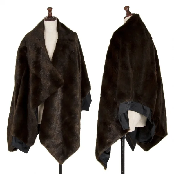 コムデギャルソンCOMME des GARCONS フェイクファーマントボレロ こげ茶フリー K-108708_001